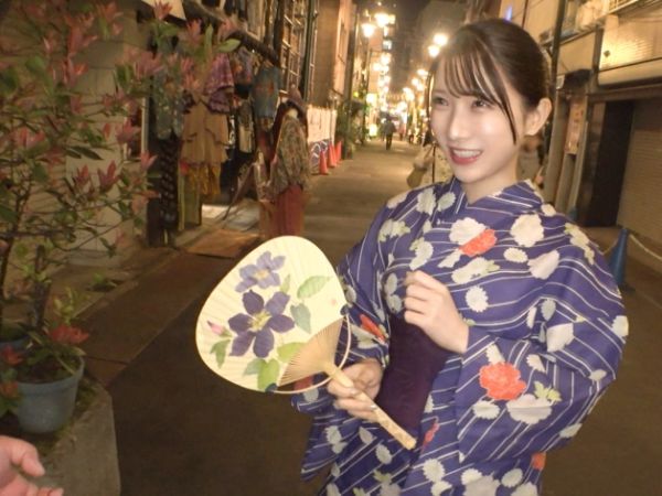 【浴衣美人ナンパ】『彼氏待ってるのに…』置き去りにされた浴衣美人をホテルに連れ込み！浴衣を脱がせて現れた美乳に興奮！彼氏以外の男と浮気SEXで感じまくる！！